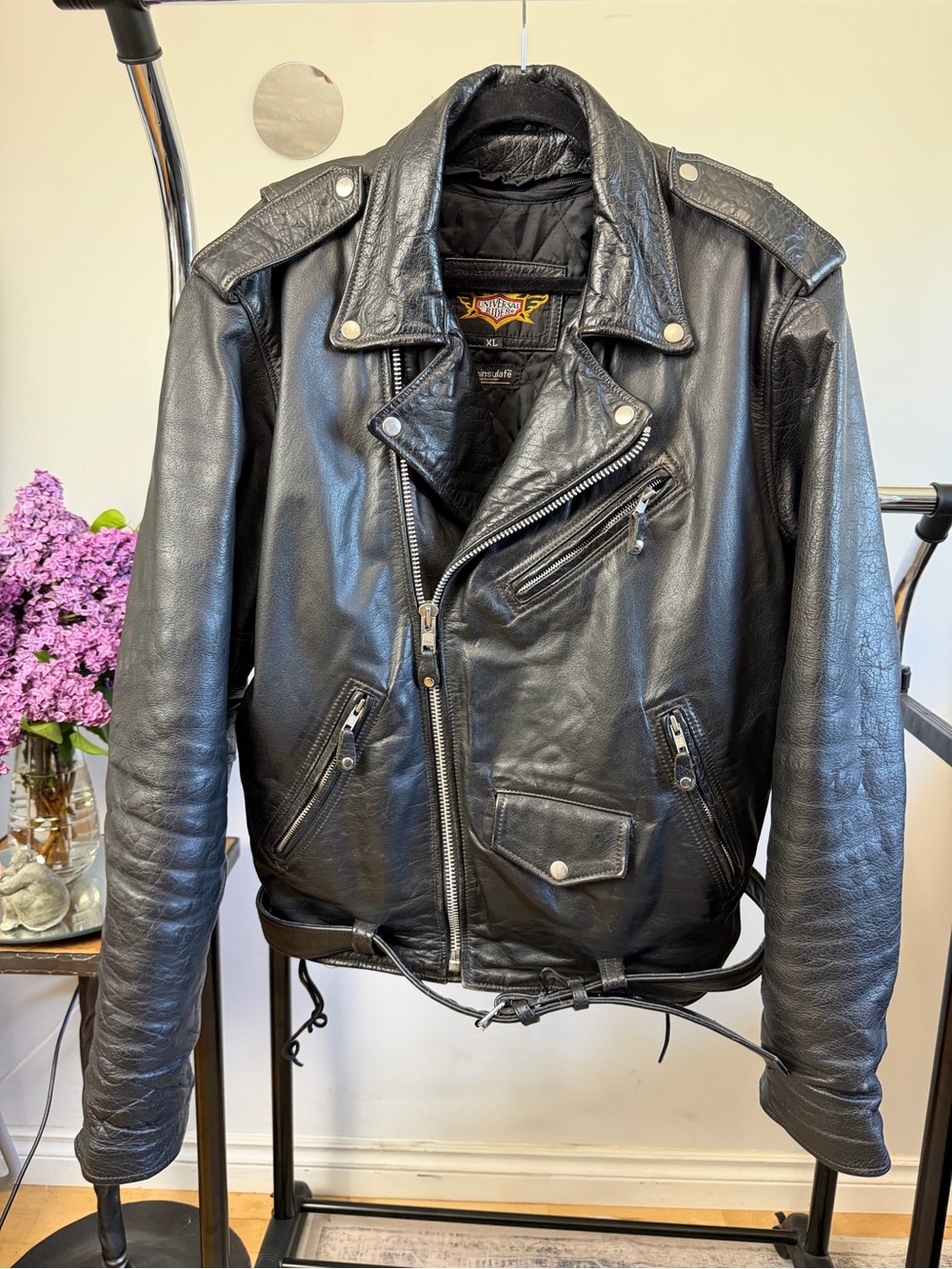 Universal Rider Thinsulate Leather Biker Jacket XL